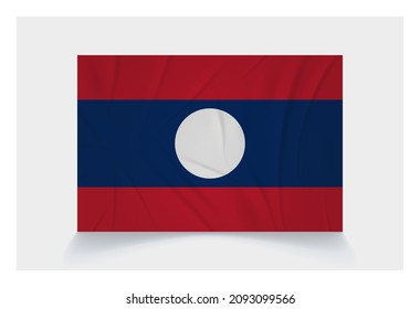 Vector Flag of Laos - Proper Dimensions 2 : 3