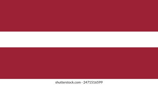 Vector flag of Latvia. Accurate dimensions and official colors. This file is suitable for digital editing and printing of any size.