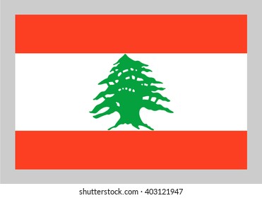 Vector flag of Lebanon