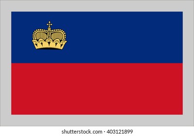 Vector flag of Liechtenstein