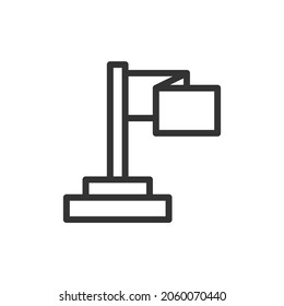 Vector flag line icon. Symbol in trendy outline style. Vector illustration isolated on a white background. 