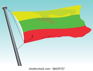 vector flag of lithuania