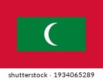 Vector flag of Maldives. Accurate dimensions and official colors. Symbol of patriotism and freedom. This file is suitable for digital editing and printing of any size.