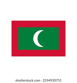 vector flag of Maldives country isolated