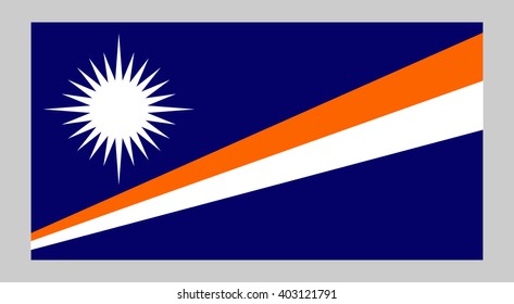 Vector flag of Marshall Islands