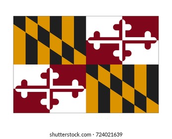 Vector flag of Maryland