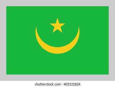 Vector flag of Mauritania