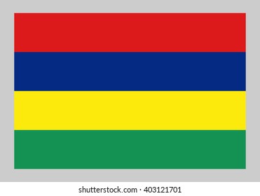 Vector flag of Mauritius