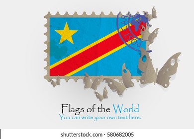 vector flag measurements with butterflies from paper of Democratic Republic of Congo