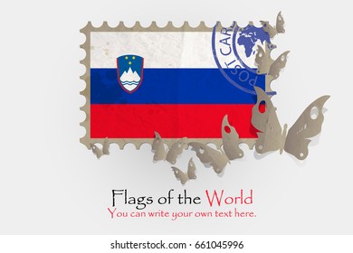 vector flag measurements with butterflies from paper of Slovenia