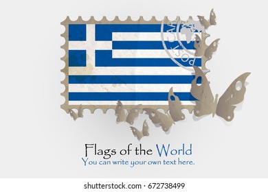 vector flag measurements with butterflies from paper of Greece