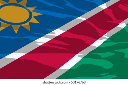 Vector flag of Namibia