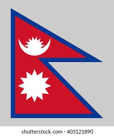 Vector flag of Nepal