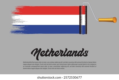 Vector flag of Netherland. Accurate dimensions and official colors. This file is suitable for digital editing and printing of any size.