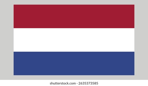 Vector flag of Netherland. Accurate dimensions and official colors. This file is suitable for digital editing and printing of any size.