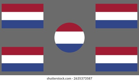 Bandera de Vector de los Países Bajos. Dimensiones precisas y colores oficiales. Este archivo es adecuado para la edición digital y la impresión de cualquier tamaño.