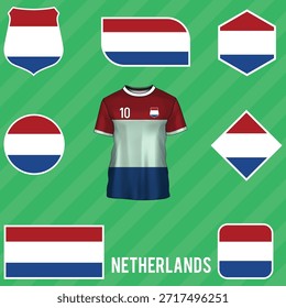 Bandera de Vector de los Países Bajos. Dimensiones precisas y colores oficiales. Este archivo es adecuado para la edición digital y la impresión de cualquier tamaño.