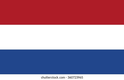 Vector flag of Netherlands. National symbol of Netherlands.