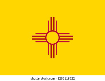 Vector flag New Mexico 