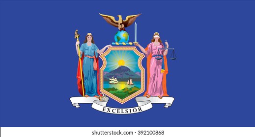 Vector Flag of New York State