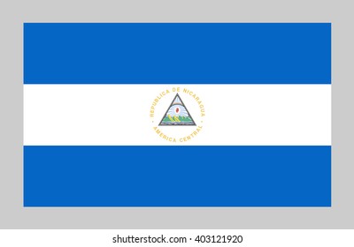 Vector flag of Nicaragua