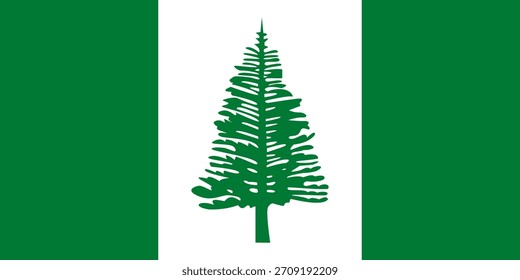 Bandera de Vector de la isla Norfolk, un territorio australiano en Oceanía. Dimensiones precisas y colores oficiales. Este archivo es adecuado para la edición digital y la impresión de cualquier tamaño.