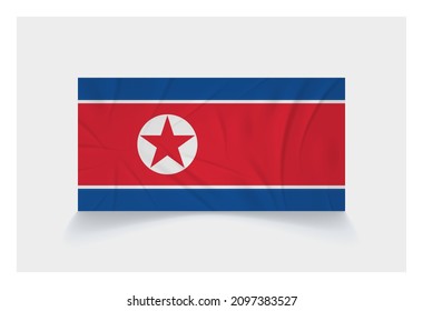 Vektorflagge Nordkoreas - richtige Abmessungen 1 : 2