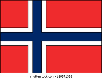 Vector flag of Norway.