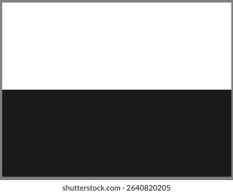 Vector flag of Pahang is a simple horizontal bicolor consisting of white above black. The white stripe represents the Sultan of Pahang, signifying Pahang as a sovereign state with a royal monarch.