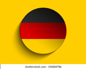 Vector - Flag Paper Circle Shadow Button Germany