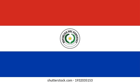 Vector Flag Paraguay Accurate Dimensions Official Stock Vector (Royalty ...