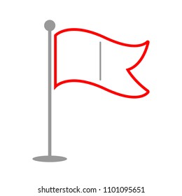 vector flag pointer illustration - location sign, marker pin map symbol