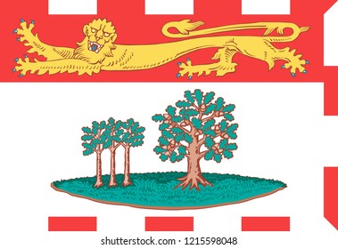 Vector flag of Prince Edward Island, province of Canada