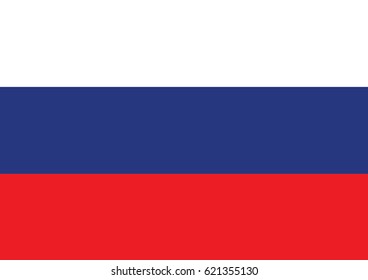 Vector flag of Russia