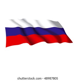 Vector flag of Russia. Can be used for design as a background, icon or texture.
