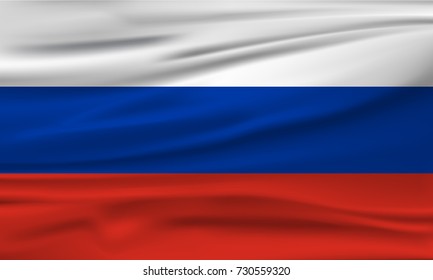 Vector flag of Russia. Vector illustration