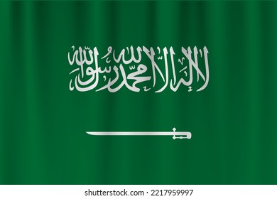 Vector flag of Saudi_Arabia. Saudi_Arabia waving flag background.