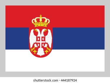 Vector flag of serbia