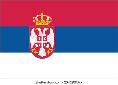 bandera vectorial de serbia con fondo limpio