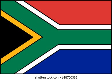 Vector flag of South Africa.