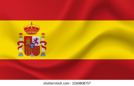 Vector Flag of Spain. Spanish banner. Flag illustration. Official colors and proportion correctly. Spanish banner. Symbol of Spain