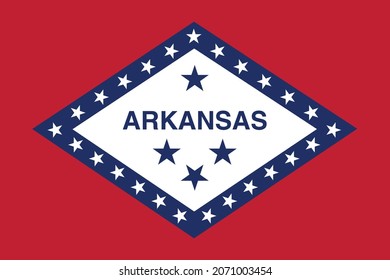 vector flag of the state of Arkansas with a clean background