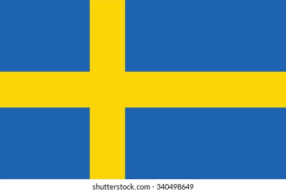 Vector flag of  Sweden