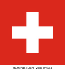 Vector flag of Switzerland, a country in Central Europe. Accurate dimensions and official colors. This file is suitable for digital editing and printing of any size.