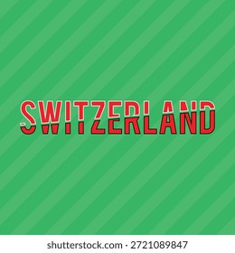 Vektorfahne der Schweiz, die eine Hintergrundgrafik im Nahaufnahme-Stil schwenkt.