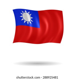 Vector flag of Taiwan