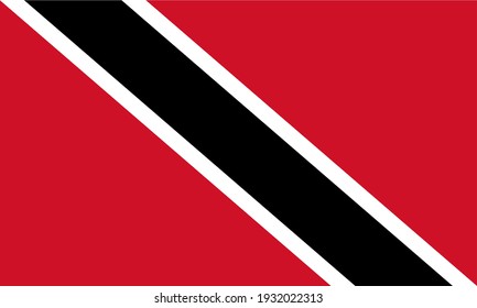 Vector flag of Trinidad and Tobago. Accurate dimensions and official colors. Symbol of patriotism and freedom. This file is suitable for digital editing and printing of any size.