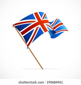 Vector Flag of UK isolated on white