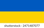 Vector flag of Ukraine. Accurate dimensions and official colors. Symbol of patriotism and freedom. This file is suitable for digital editing and printing of any size.