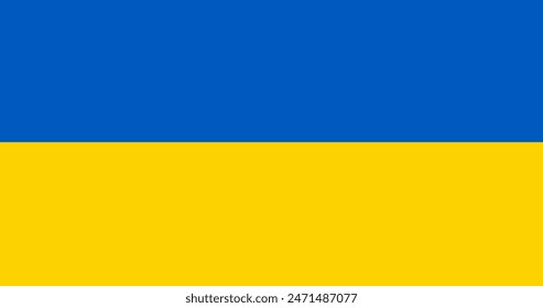 Vector flag of Ukraine. Accurate dimensions and official colors. Symbol of patriotism and freedom. This file is suitable for digital editing and printing of any size.